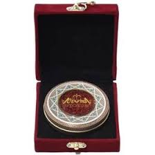 خورشید3 جعبه کادویی مخمل با زعفران سوپر نگین اتویی 3 گرم خاتم 